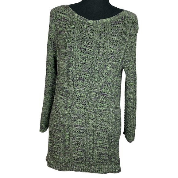 2/$20 - NORTHERN REFLECTIONS Green Knit Long Sleeve Top - Picture 1 of 6
